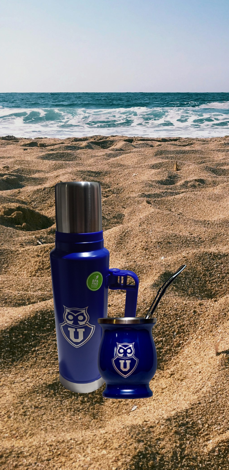 Termo de 1.5 Litros Mas Mate de Acero de U de Chile