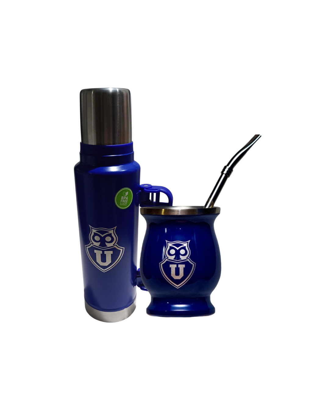 Termo de 1.5 Litros Mas Mate de Acero de U de Chile